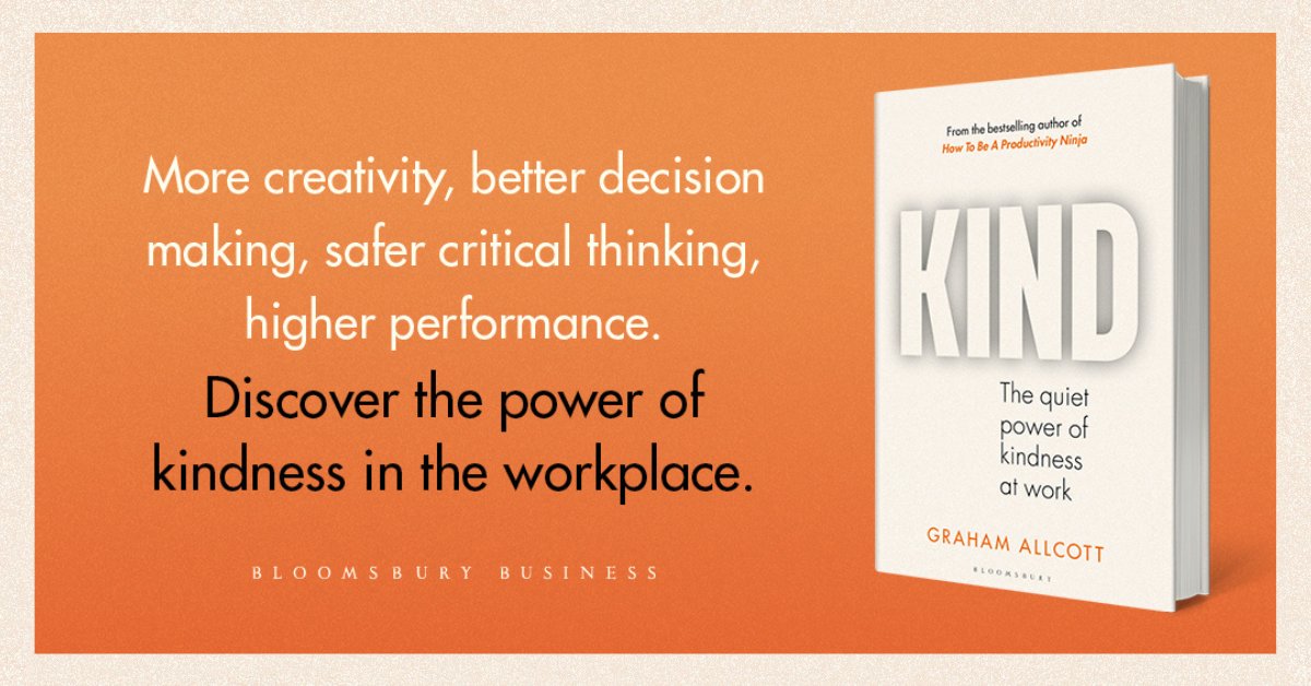 We're really thrilled that  Graham Allcott's newest book "KIND: the quiet power of kindness at work is now available. We are excited to offer some pretty sweet rewards for buying a copy. 
Check out what's on offer: zurl.co/TXSb9 

#kindnessatwork #kindness #Wellbeing