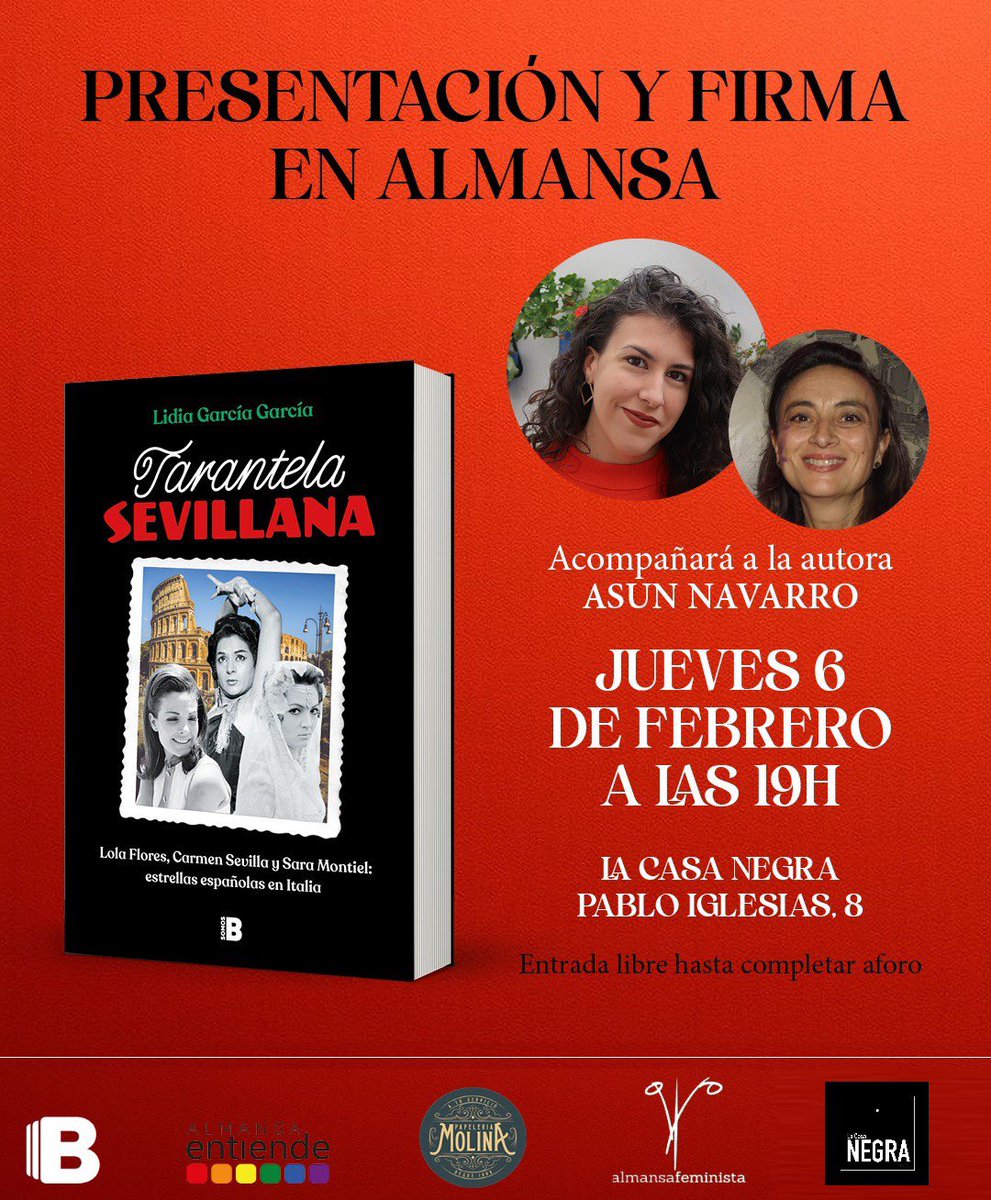 Almansa Entiende (@almansaentiende) on Twitter photo Pasado mañana, jueves 6 de febrero a las 19h tenemos el placer de acompañar a <a href="/thequeercanibot/">Lidia García 🌈the queer cañí bot💃</a> en su presentación del libro Tarantela Sevillana en La Casa Negra de <a href="/AlmansaCiudad/">AlmansaCiudad</a>
Allí nos vemos 😍🌹 Pasado mañana, jueves 6 de febrero a las 19h tenemos el placer de acompañar a <a href="/thequeercanibot/">Lidia García 🌈the queer cañí bot💃</a> en su presentación del libro Tarantela Sevillana en La Casa Negra de <a href="/AlmansaCiudad/">AlmansaCiudad</a>
Allí nos vemos 😍🌹