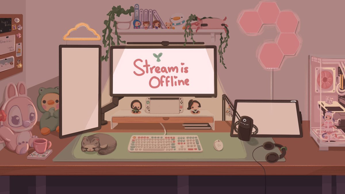 angeolotl's tweet photo. finished coloring these adorable scenes! 
they’re finally ready to be animated 💓

#twitchscenes https://t.co/SJ52LPRE42