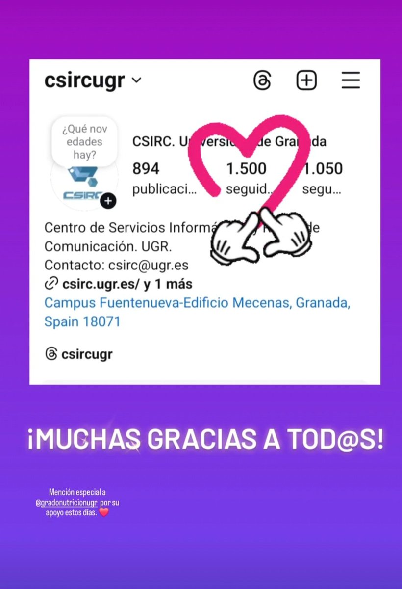 csircugr's tweet photo. En estos momentos en medio nuestro #Instagram...
#csirc #csircugr #gracias https://t.co/02J0ZmIes2