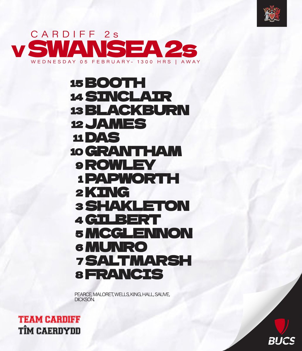 CardiffUniRugby's tweet photo. All of our mens teams are back in action this week - check out the teams #loverugby #lovecardiff
@CardiffUniSport
@CardiffAU
@BUCSsport
@MacronCardiff https://t.co/o6vtmUAPwk