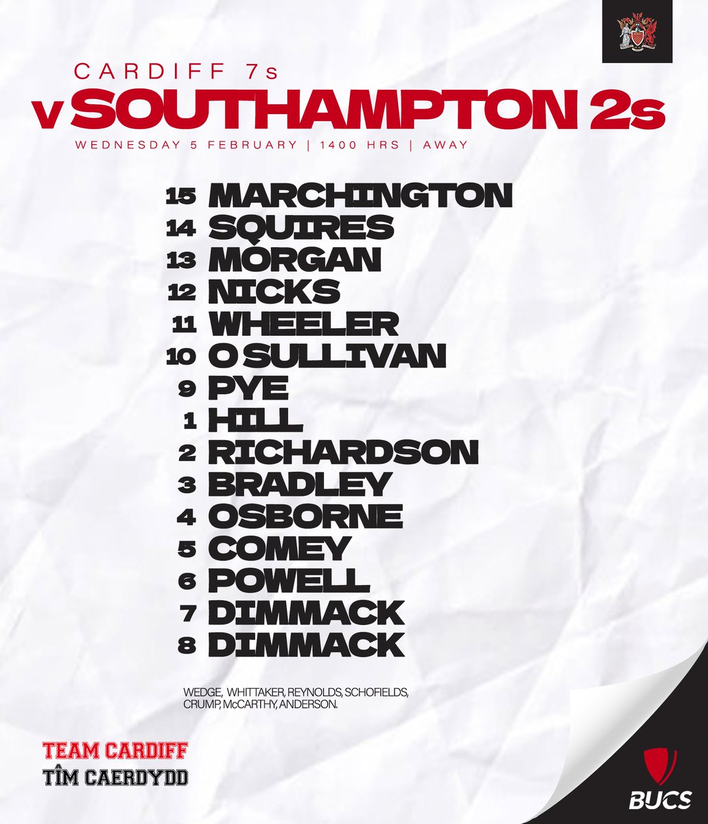 CardiffUniRugby's tweet photo. All of our mens teams are back in action this week - check out the teams #loverugby #lovecardiff
@CardiffUniSport
@CardiffAU
@BUCSsport
@MacronCardiff https://t.co/o6vtmUAPwk
