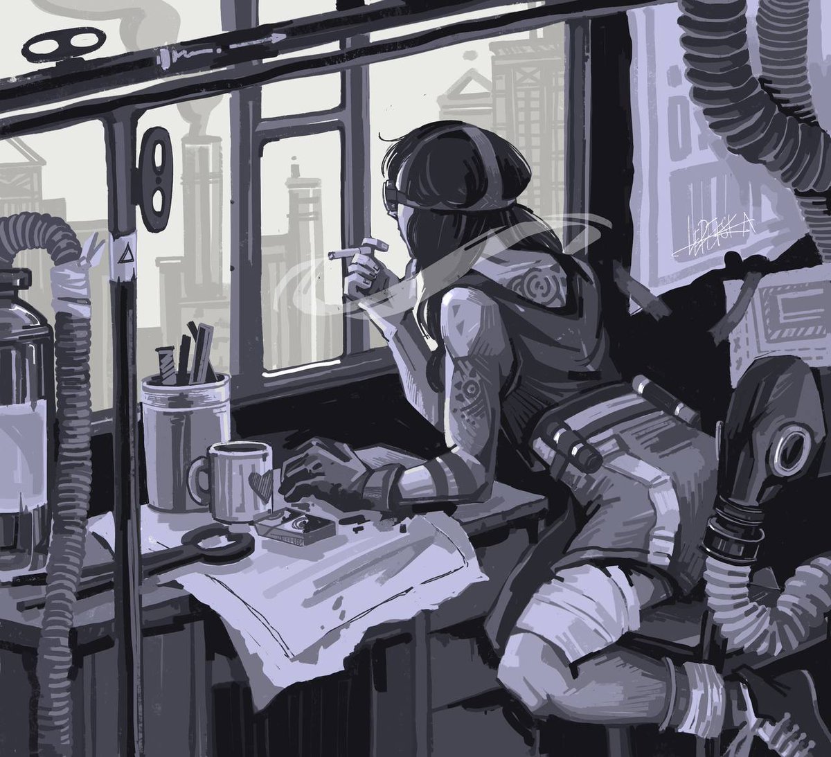 SkeletonArtist's tweet image. Dieselpunk
(Начерк анімації, можна буде докрутити в майбтуньому бо атмосферно виглядає)

#sketch #украрт #укртві #digitalart #gifanimation #procreate #adobepremierepro