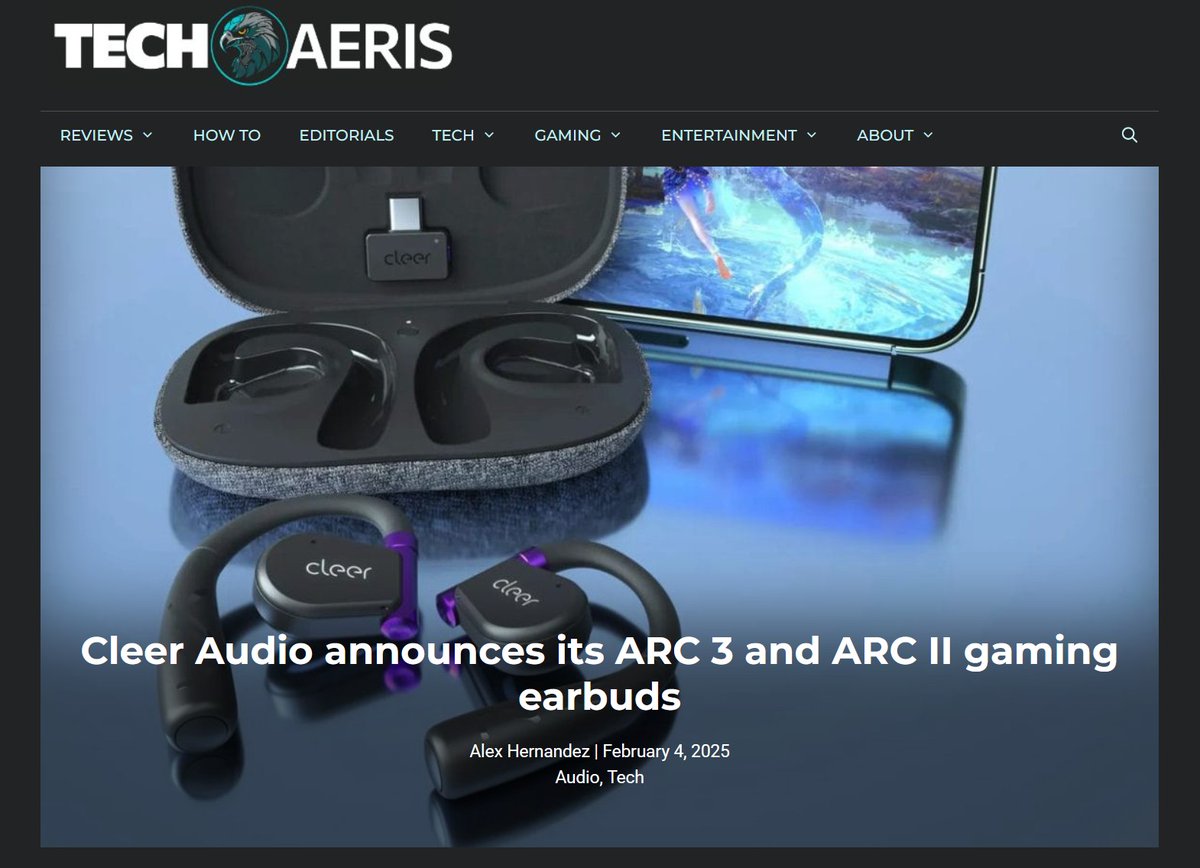 techaeris's tweet photo. Cleer Audio announces its ARC 3 and ARC II gaming earbud

#CleerAudio #gaming #gamingnews #technews 

Link to article in thread below. https://t.co/U6QH02QTWQ