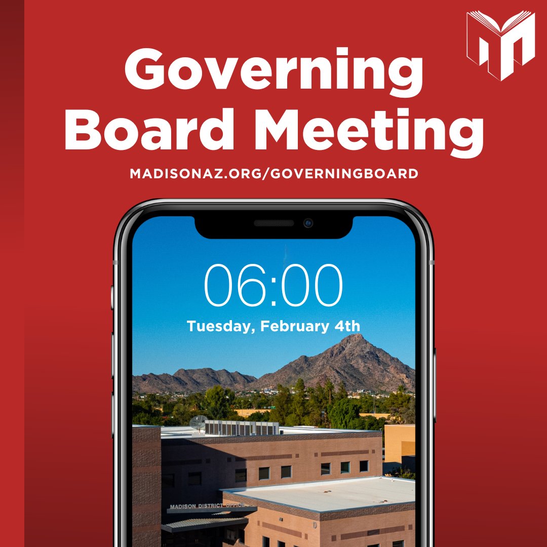 There will be a Governing Board Meeting tonight at 6 p.m. To watch the live broadcast, please visit our Youtube channel here: youtube.com/watch?v=T5YofF…
–
Image: phone screen showing the Madison District office building
