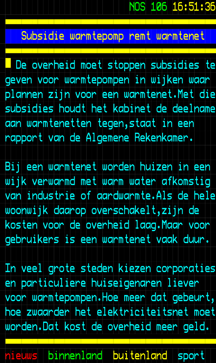 Chaos. Wie weet hier nou al iets van?

Aardgas vervangen door waterstof in het bestaande net lijkt me trouwens veel interessanter. Maar kennelijk ligt de macht nu bij warmtenet leveranciers, die eerst weer alles open moeten gooien...

nos.nl/ttapp