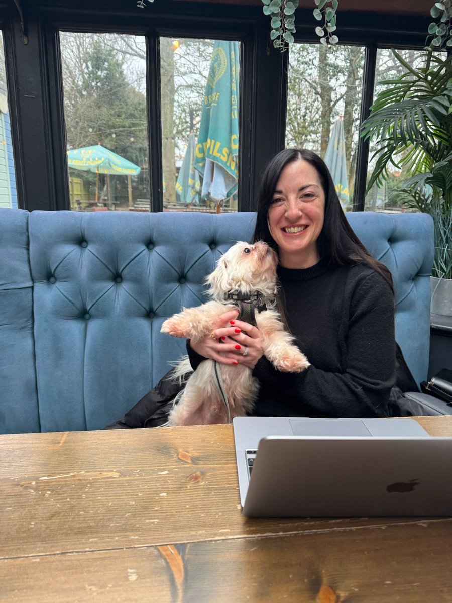 itspzazz's tweet photo. Social media is all about connection… and sometimes, that means making friends with furry coworkers! 🐶✨ Meet Shirin from our team, hanging out with Bertie from @bertiethebookkeeper. Building brands, relationships, and a little puppy love, it's what we do best! 💙 

#marketing https://t.co/iQBMO2cDuq