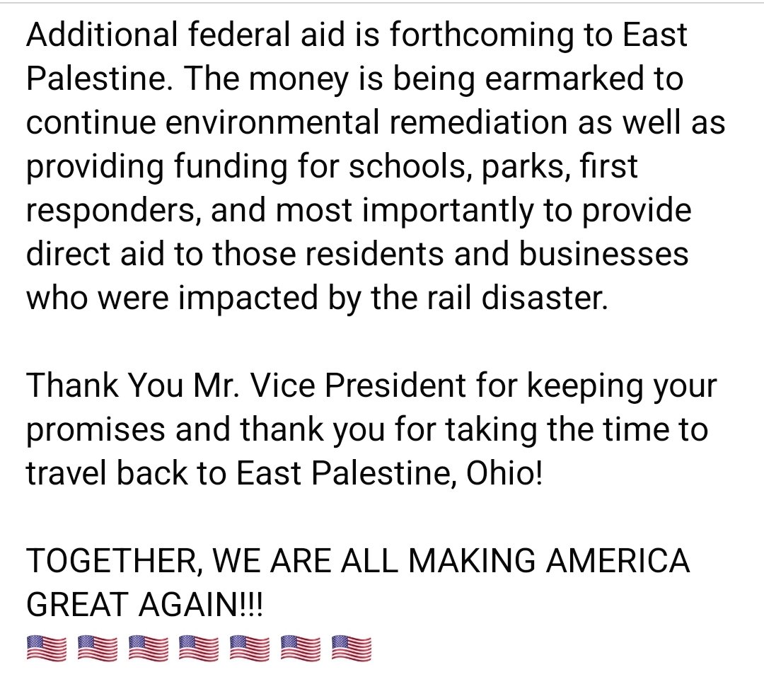 SoupMamaOfficia's tweet image. JD Vance returns to East Palestine Ohio 

#soupmamaofficial #eatmoresoup #cometothetable #convoy #convoykitchen #TheyWorkForUs #WeMoveAsOne #WeThePeople #walkasfreepeople #crushingthenarrative #wewillALLbethere #holdtheline #loudmajority