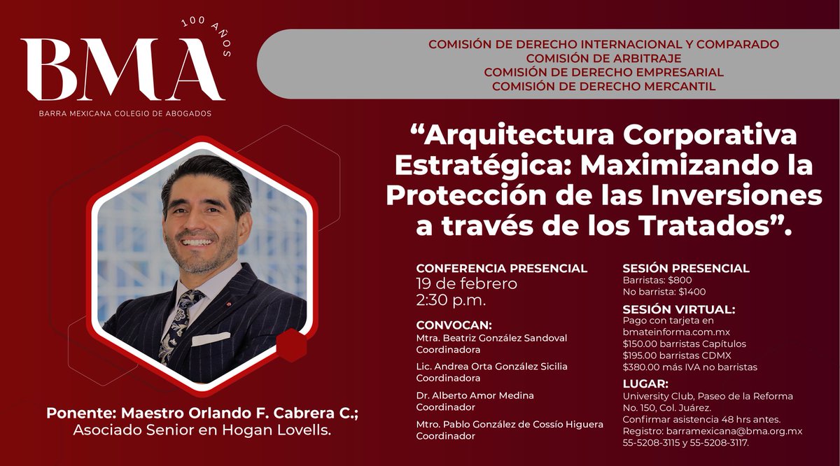 PabloGdeC's tweet photo. Sesión del mes sobre estructuras para la protección de inversión extranjera con un experto en el tema. ¡Están invitados! ⁦@BMA_Abogados⁩ https://t.co/0B4nXRQB1i