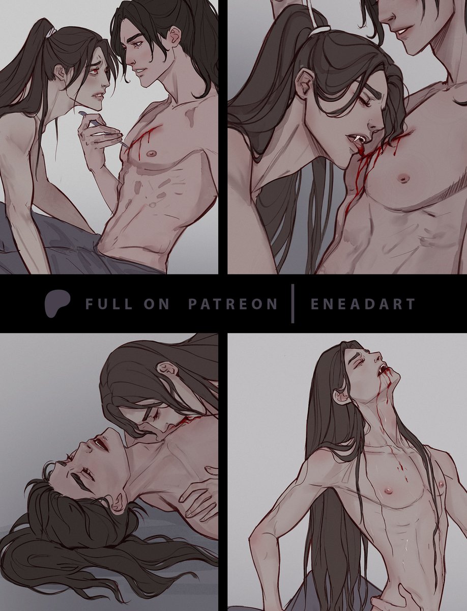 After watching Nosferatu I wanted to draw some vampire AU and here we are) 
#2ha #erha #二哈和他的白猫师尊 #ranwan #chuwanning #MoRan #haoyixing
