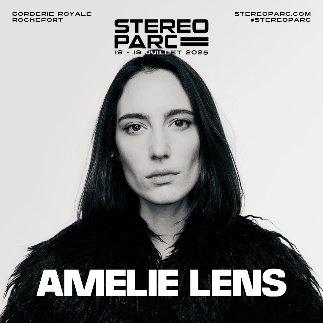 Le @StereoParc Festival de Rochefort annonce son premier nom pour 2025 : il s'agit d'<a href="/AmelieLens/">Amelie Lens</a> !
🗓️ L'édition 2025 du festival aura lieu les 18 et 19 juillet prochain, toujours à la Corderie Royale de #Rochefort