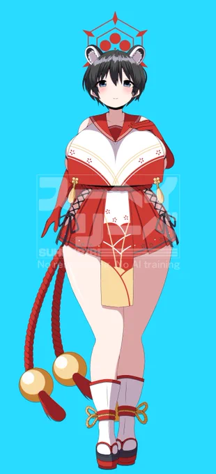 或る確認用のためにだけ描いたけどそれだけだと忍びな立ち絵 