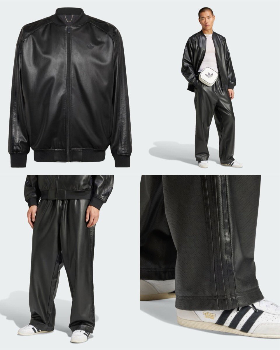 adidas プレミアムコレクションの新作フェイクレザートラックスーツが