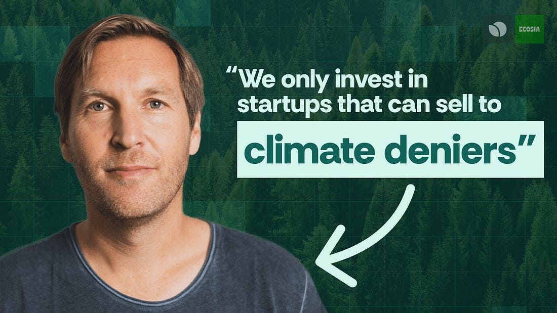 World Fund (@worldfund) on Twitter photo "We only invest into startups that can sell to climate change deniers!" = "Climate-friendly products need to make economic sense!" = “Green Discount instead of Green Premium" Listen to our GP, <a href="/TimSchu/">Tim Schumacher</a> explain why 🎧 👇
climateventuresvco2.substack.com "We only invest into startups that can sell to climate change deniers!" = "Climate-friendly products need to make economic sense!" = “Green Discount instead of Green Premium" Listen to our GP, <a href="/TimSchu/">Tim Schumacher</a> explain why 🎧 👇
climateventuresvco2.substack.com