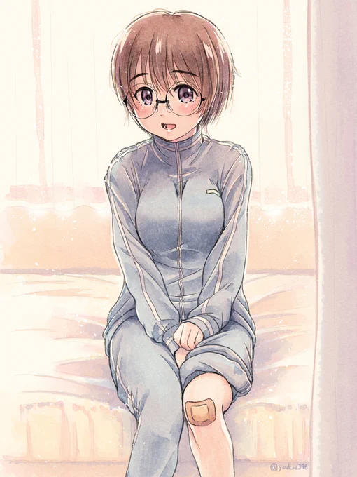 #刺さる人に届け一次創作祭り
ショートカット + 眼鏡っ娘 + ジャージ が好き 