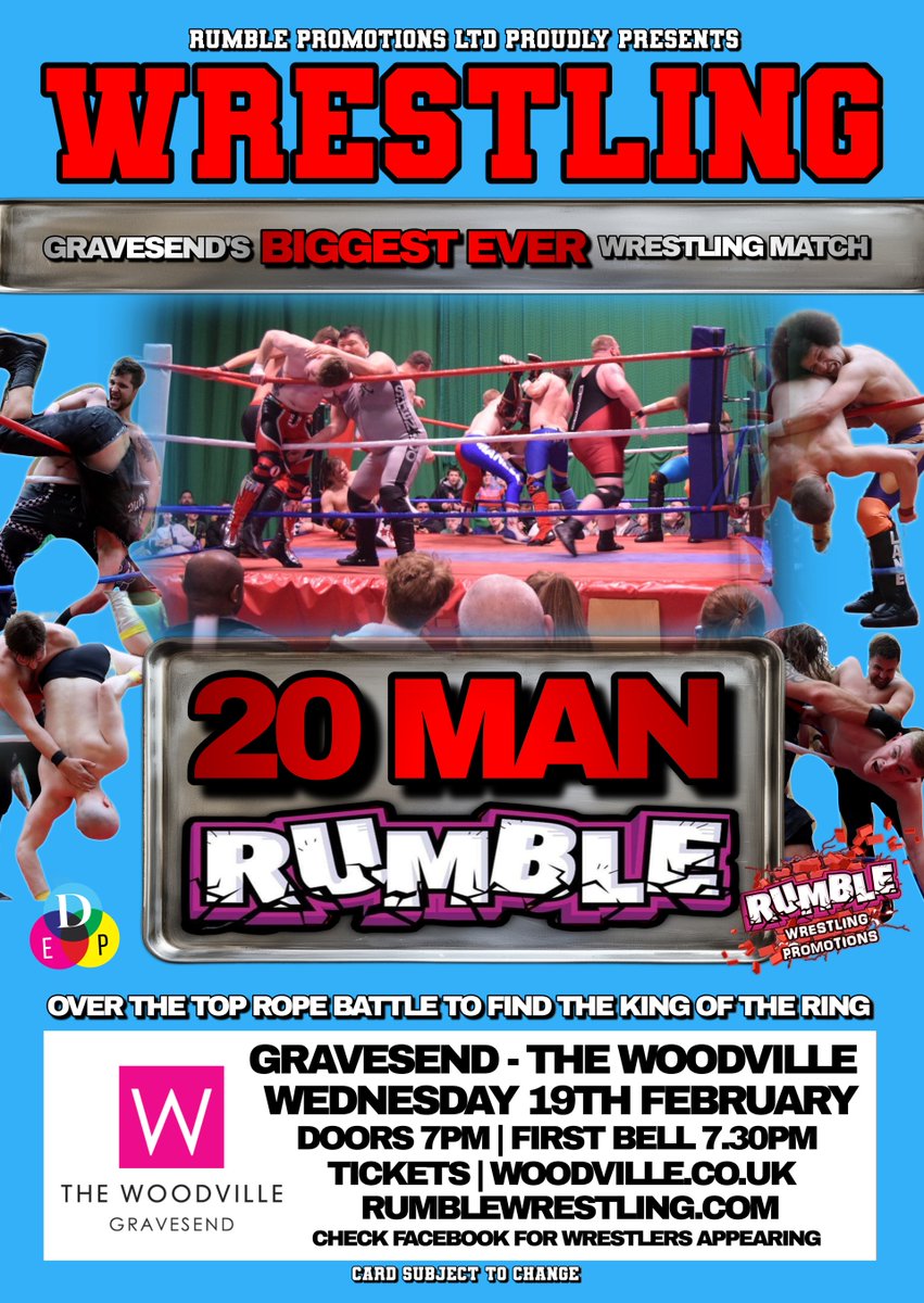 Rumble Wrestling Promotions (@rumblewres_pro) on Twitter photo We are heading for the biggest crowd in over 20 years <a href="/TheWoodville/">The Woodville</a> - VERY LIMITED TICKETS REMAINING - a top class family show - book now - dont miss out - thewoodville.co.uk We are heading for the biggest crowd in over 20 years <a href="/TheWoodville/">The Woodville</a> - VERY LIMITED TICKETS REMAINING - a top class family show - book now - dont miss out - thewoodville.co.uk