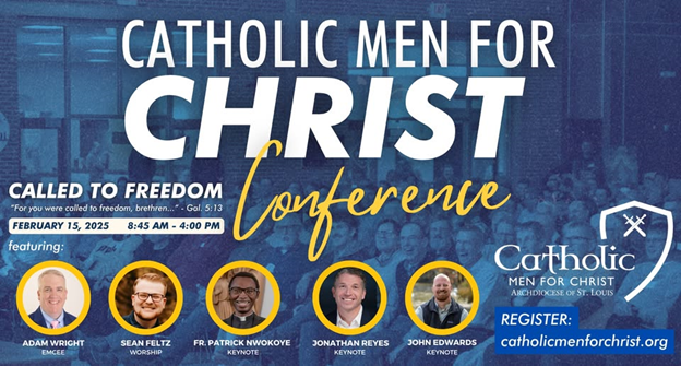 ProLifeSTL's tweet photo. The #ProLifeSTL team is looking forward to this year's Catholic Men For Christ Conference at @sluhjrbills. We hope to see you there!
.............................
Registration is open here: https://t.co/GDmYxNvLEp
.............................
@archstl https://t.co/8idps4ArPr