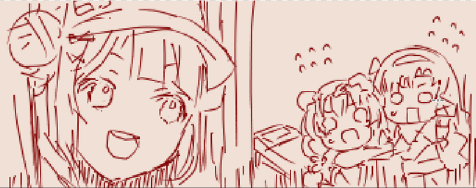 ('・ω・`)・ω・`) キャー
/  つ⊂ \  
#サロメ百万展 #サロメ満点配信ですわ 
#らくがきろこ #たまこのーと 