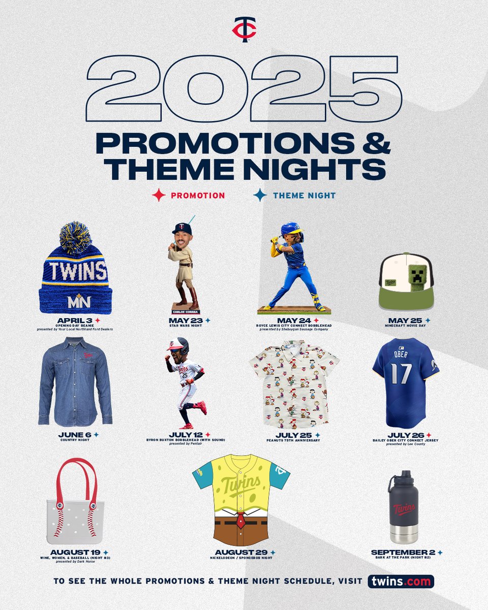 It's here! The 2025 Promo and Theme night schedule is out now!

Repost now for a chance to win 2 tickets to your favorite Promo or Theme night!!

To see them all: atmlb.com/4hLa5fl