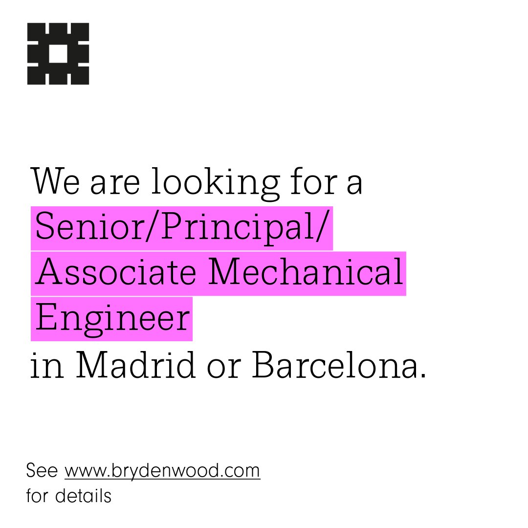 We're hiring engineers in Barcelona &amp; Madrid. Work on cutting-edge data centres &amp; industrial projects with a 9-day fortnight &amp; career growth. Roles: Mechanical Engineer, Electrical Engineer, BIM Modeller &amp; Graduate Engineer. Apply now: tinyurl.com/4phee22f