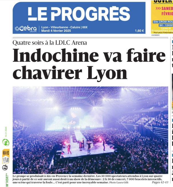INFOCHINE (@infochine_) on Twitter photo Lu dans <a href="/Le_Progres/">Le Progrès</a> à propos de l'Arena Tour d'#Indochine : "2h30 de spectacle, pas loin d’une trentaine de chansons, des prouesses techniques encore repoussées, 7 000 bracelets lumineux interactifs, une technologie et des lumières jusqu’au plafond (une première mondiale)" 🔥 Lu dans <a href="/Le_Progres/">Le Progrès</a> à propos de l'Arena Tour d'#Indochine : "2h30 de spectacle, pas loin d’une trentaine de chansons, des prouesses techniques encore repoussées, 7 000 bracelets lumineux interactifs, une technologie et des lumières jusqu’au plafond (une première mondiale)" 🔥