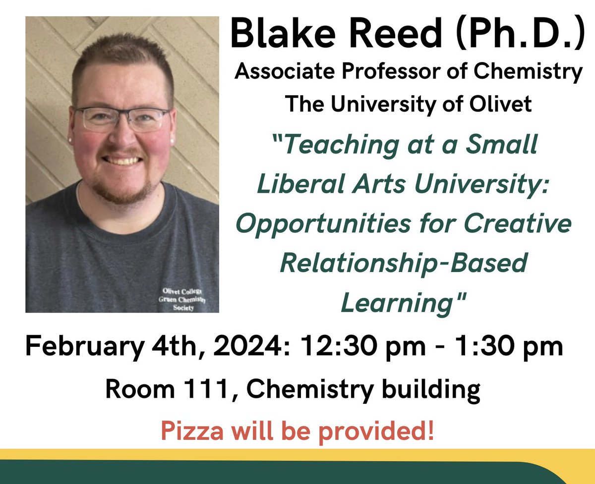 waynestatechem (@waynestatechem) on Twitter photo TODAY! Blake Reed, <a href="/GroysmanLab/">Groysman Lab</a> alum, will be the guest at Chemistry and Food Tuesday, February 4th. 12:30 pm in room 111, Chemistry. #wsuchemistry #waynestatealum TODAY! Blake Reed, <a href="/GroysmanLab/">Groysman Lab</a> alum, will be the guest at Chemistry and Food Tuesday, February 4th. 12:30 pm in room 111, Chemistry. #wsuchemistry #waynestatealum