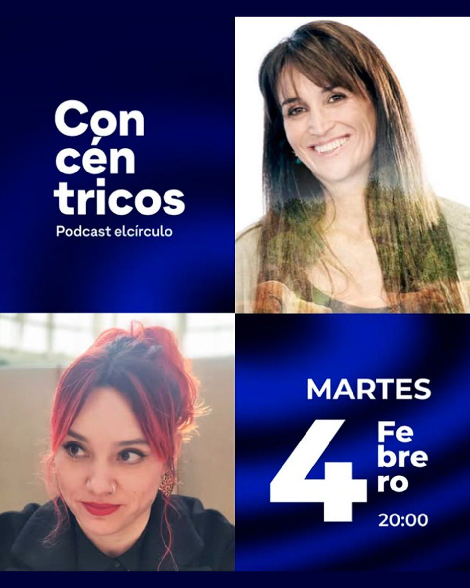 Fundación Círculo (@fcirculoburgos) on Twitter photo Esta tarde os esperamos a las 20h en la grabación 🎙️ con público en directo de <a href="/concentricospod/">Concéntricos Podcast</a> 🌀 con <a href="/cainsan/">cainSan</a> <a href="/Angela_varnei/">Ángela Varela Neila</a> Estefanía Muro y Leticia Bernardo en el salón de actos de Fundación Círculo (Plaza de España, 3)📍| Entrada libre hasta completar aforo. 🎟️ Esta tarde os esperamos a las 20h en la grabación 🎙️ con público en directo de <a href="/concentricospod/">Concéntricos Podcast</a> 🌀 con <a href="/cainsan/">cainSan</a> <a href="/Angela_varnei/">Ángela Varela Neila</a> Estefanía Muro y Leticia Bernardo en el salón de actos de Fundación Círculo (Plaza de España, 3)📍| Entrada libre hasta completar aforo. 🎟️