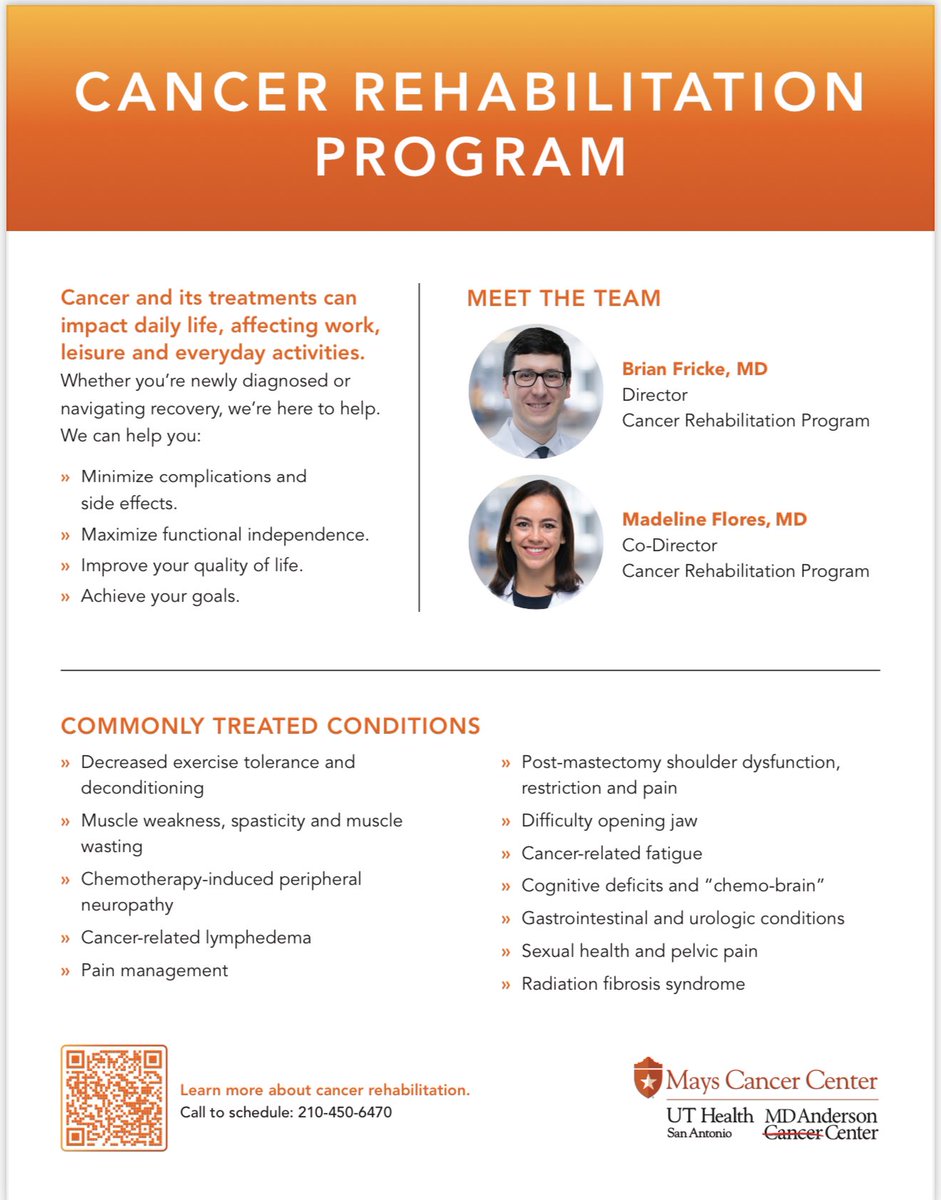 MVGutierrezMD's tweet photo. On #WorldCancerDay, we stand with patients, caregivers, and providers in the fight against cancer.
At UT Health San Antonio MD Anderson Cancer Center, cancer care goes beyond treatment—it includes rehabilitation to restore strength, independence, and quality of life. https://t.co/qs3zX844xY