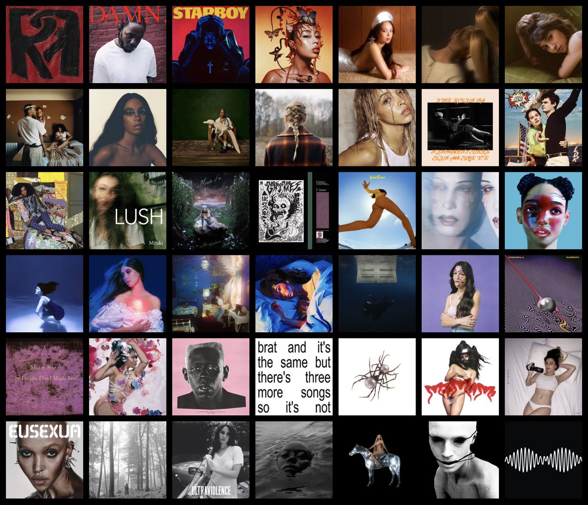 taylanasfavs's tweet image. first topster!! (max 2 projects per artist)
share your thoughts/play bingo/tell me your top 3-5