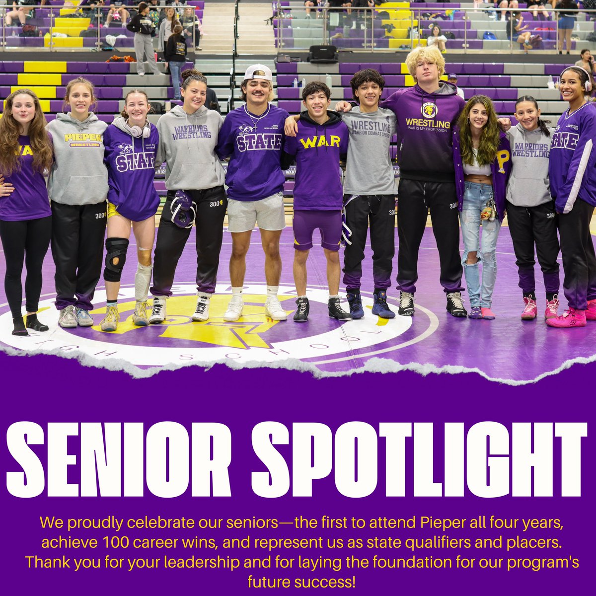 📣 Honoring Our Seniors! 📣
Today, we kick off our celebration of the incredible Class of 2025 seniors! 🎉
These trailblazers are the first to attend Pieper High School for all four years, achieve 100 career wins, and proudly represent us as state qualifiers and placers. 🏆
Thank