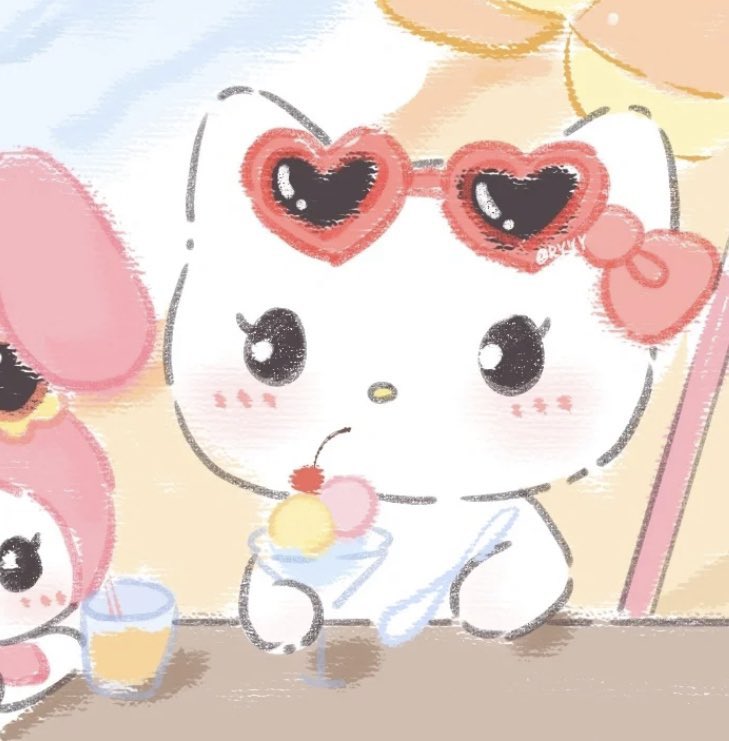 my melody &amp; hello kitty matching icons
