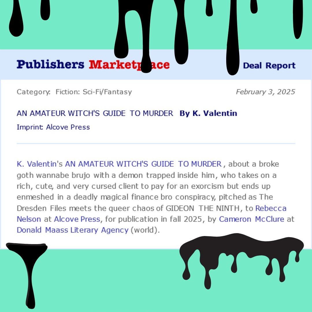 Excited to announce this deal for a fantastic, laugh-out-loud funny book coming from Alcove Press this fall! A witch with a demon possessed inside him takes on a client with a deadly curse, but everyone's clueless and the demon in the witch reaaally wants to start eating people