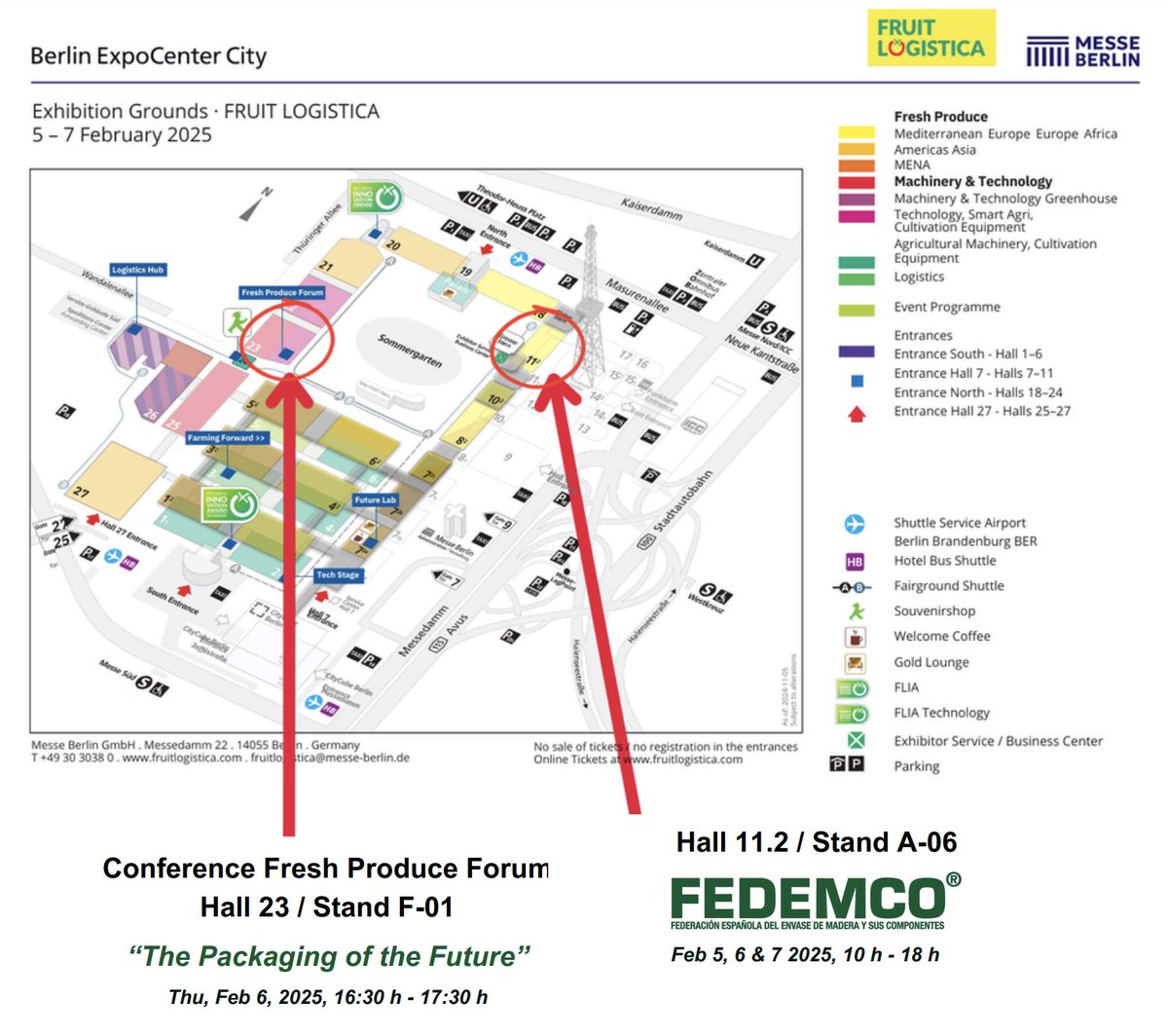 Visítanos en Fruit Logística (Hall 11.2 - A06) y descubre por qué los envases de madera son clave para marcas exportadoras de frutas 🍋🍓🍊
La combinación de funcionalidad, estética y sostenibilidad mejora la percepción del producto y su desempeño global 🌐. ¡Elige madera!