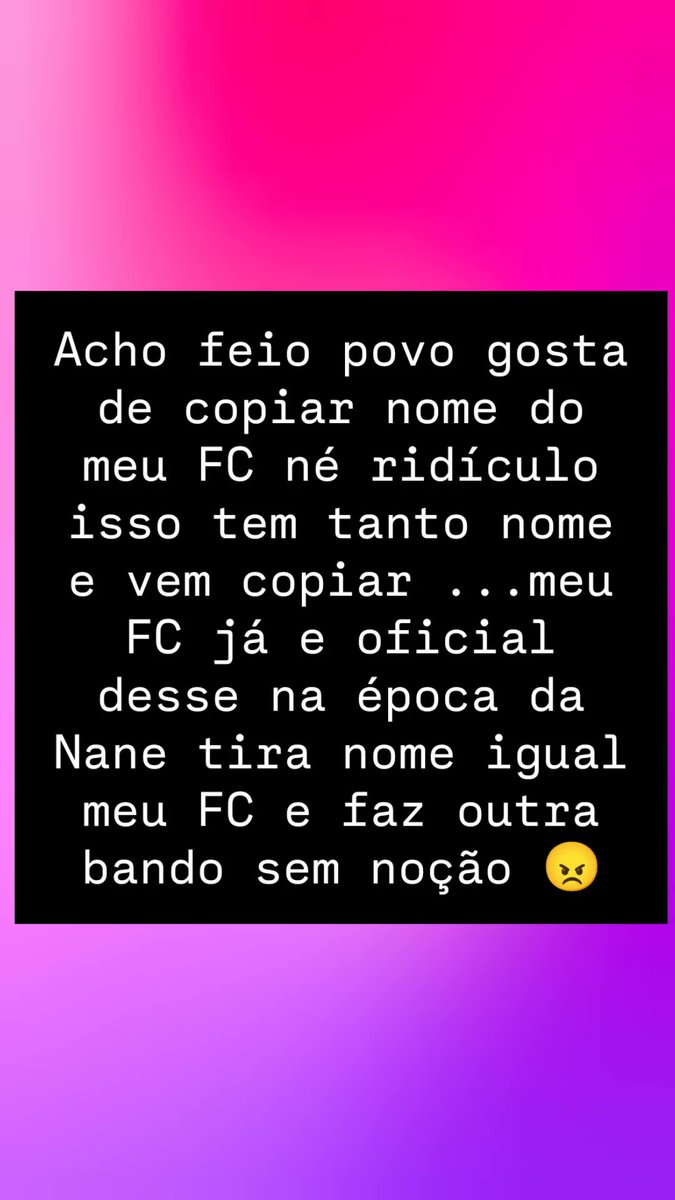 Pra quem gosta de copiar nome do meu FC toma vergonha na cara