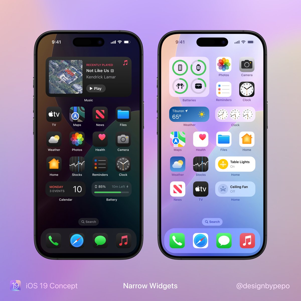 designbypepo's tweet image. A new size for widgets: Narrow! + Dark Labels on Light Background for better contrast. 👀