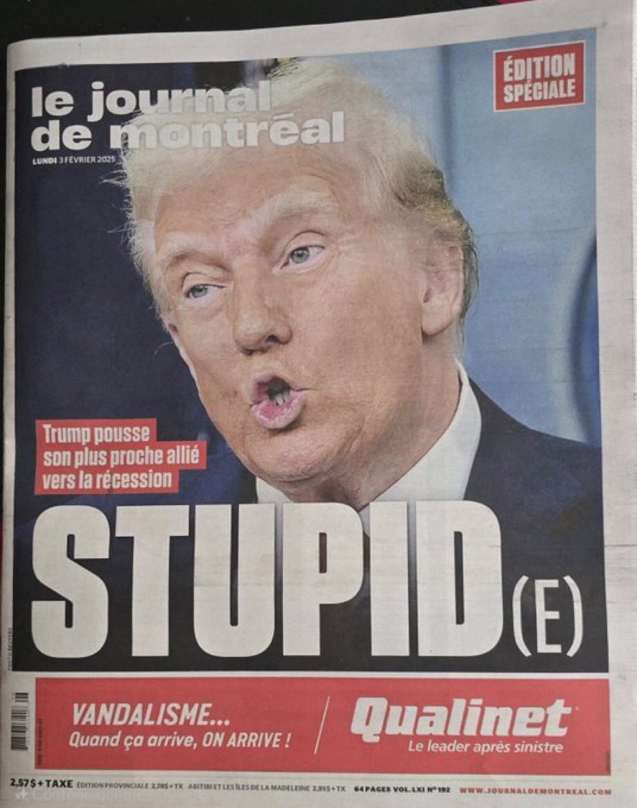Montreal newspaper yesterday. I agree.