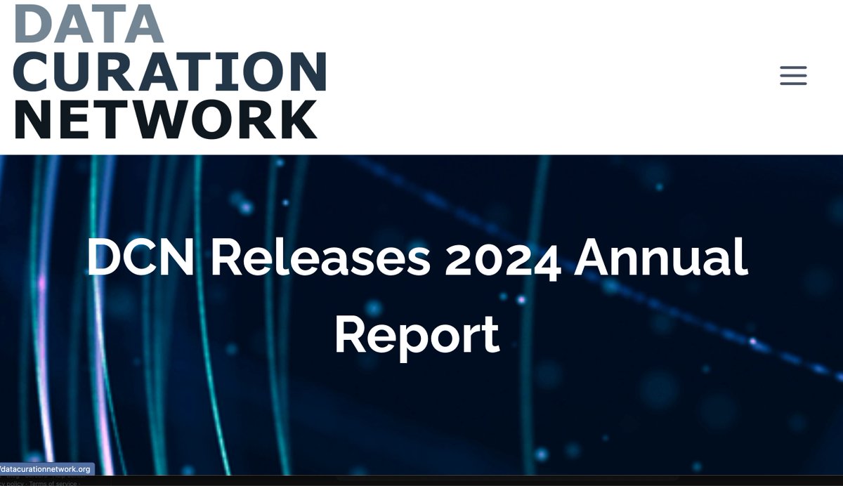 infodocket's tweet image. Data Curation Network (DCN) Releases 2024 Annual Report infodocket.com/2025/02/03/vid… #datacuration @WeAreDCN