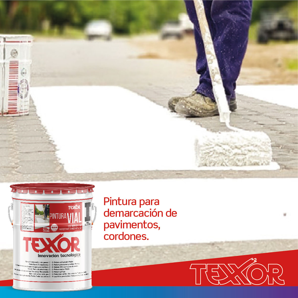 TexxorPinturas's tweet photo. "¡Delimita y señaliza con seguridad y eficacia! 💯

Nuestra pintura vial para demarcaciones es la solución ideal para marcar y señalizar rutas, cordones y espacios peatonales en la vía pública.
#pinturavial #texxor #peaton #viapublica #señalizar #cordones #espaciopeatonal https://t.co/HEyVOaSYoJ