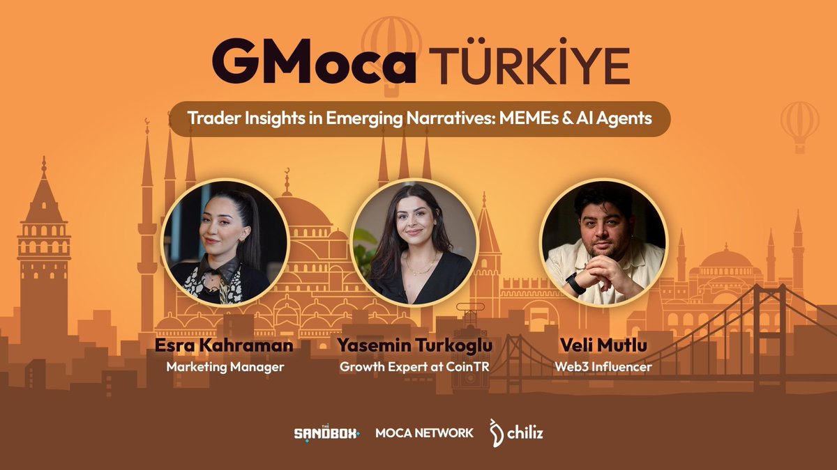 vemutlu's tweet photo. Mocaverse, The Sandbox ve Chiliz sponsorluğunda gerçekleşecek #GMoca etkinliğinde @yasemin_eth ve @0xesrakahraman ile keyifli bir sohbetin kapılarını aralar mıyız? Bence aralarız.

Beni görürseniz selam vermeyi unutmayın ^^
https://t.co/rPeBg0Xh1p