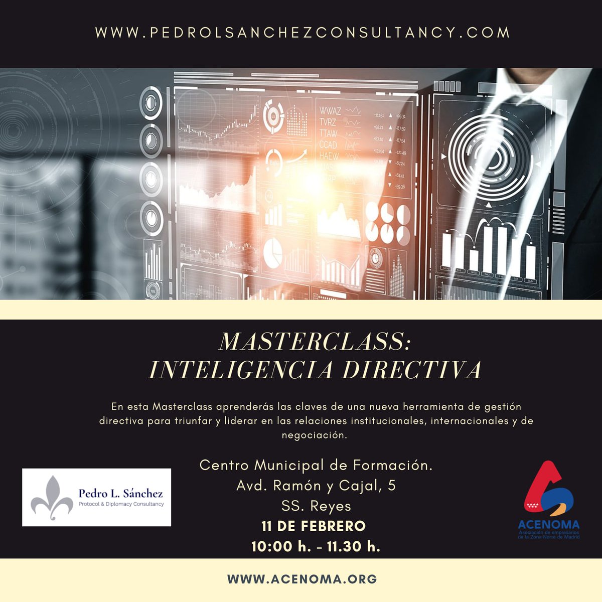 Vente a la masterclass sobre Inteligencia Directiva, en la que expertos de renombre de <a href="/PyDConsultancy/">Protocol & Diplomacy Consultancy</a> compartirán herramientas y técnicas fundamentales para liderar con éxito en el mundo empresarial actual.
¿Preparado para el cambio?
Inscripciones: lnkd.in/gvzyAiZk