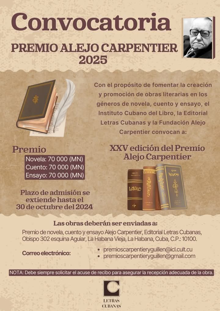 E_LetrasCubanas's tweet photo. El jurado del Premio Alejo Carpentier de Ensayo 2025, integrado por Enrique Ubieta (presidente), Jorge Ángel Hernández y Jaime Gómez, confirieron el Premio al libro "El archipiélago Lezama" de Virgilio López Lemus.🏅Mención: Yanet Llovet González "Las minas secretas de la poesía" https://t.co/pXevM2nUgZ
