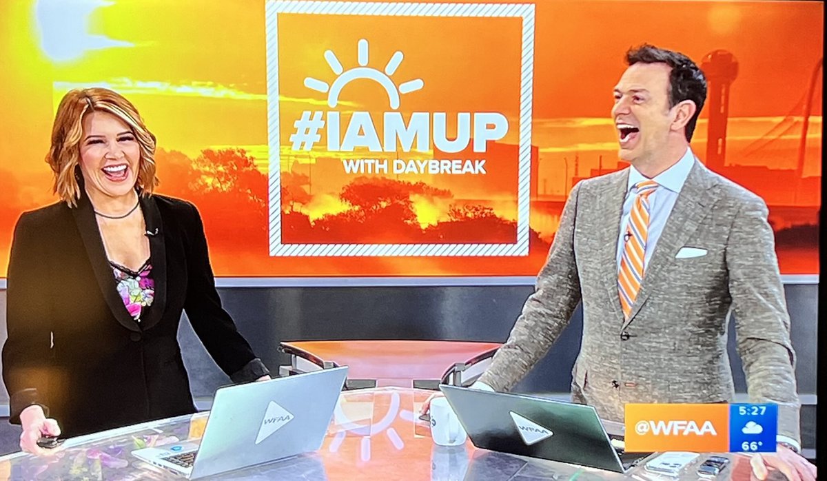 Doc_Taylor's tweet photo. #iamup nice pause screen image of the early morning wfaa anchors! https://t.co/n6NqmloaUx