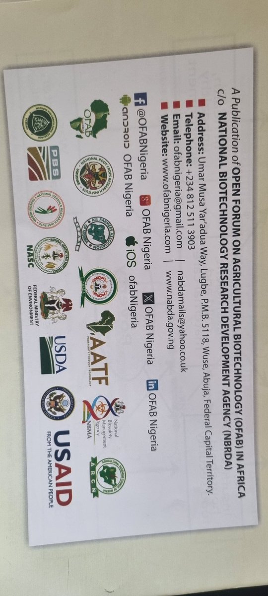 Any word from Nigeria on USAID?
Meanwhile, Dr. Rose Gidado <a href="/roxydado/">Rose</a> I learnt USAID funds HEAVILY Biotechnology and all things GMO your side. 
Any comments ma?
Who knows where we can look at USAID's Nigeria funding list? I have some things to check there.