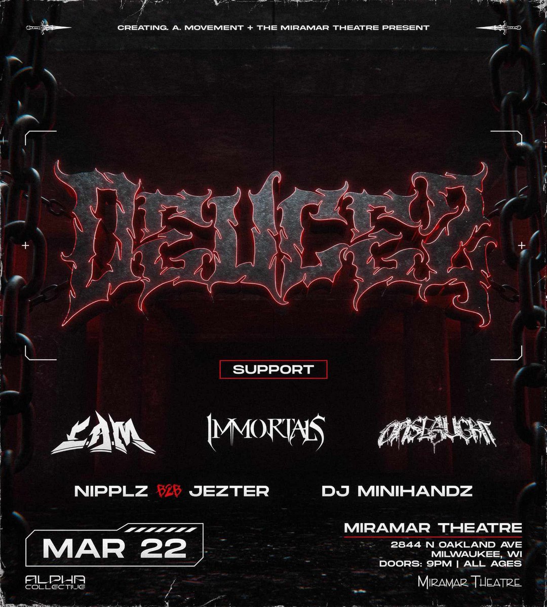Hey <a href="/Deucez_music/">Deucez ✌🏽😤</a> are you ready to get weird on March 22nd at Miramar Theater in Milwaukee or what?