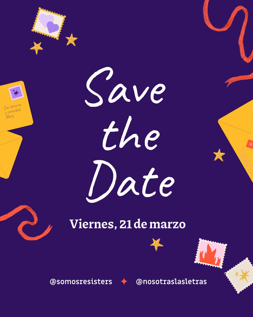 Te invitamos a celebrar el lanzamiento de Cartas Sororas✨️🩷, un libro que teje voces, experiencias y afectos entre mujeres y personas disidentes.
📅 Fecha: Viernes  21 de marzo
Aparta la fecha y ven a compartir un espacio de lectura, memoria y resistencia. 
<a href="/NosoTrasgt/">Nosotraslasletras</a>