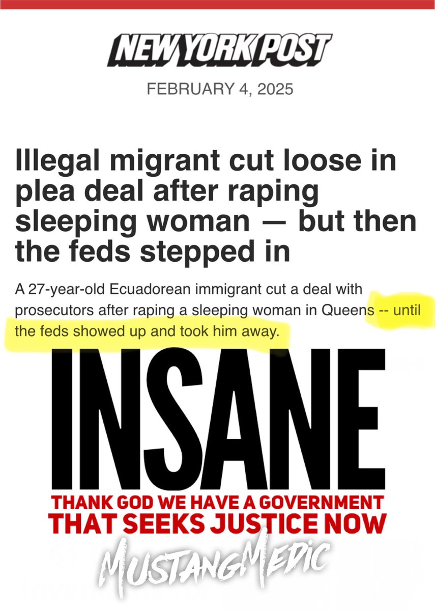 MustangMedicX's tweet photo. #BreakingNews Why do some Government Officials let rapists go free?
Why does this seem to happen more with Democrats? I just don't get why they allow our American people to be brutalized by illegal migrants. #JusticeSystemFail #BorderSecurity #ProtectOurCitizens https://t.co/fJwJxMzBbQ