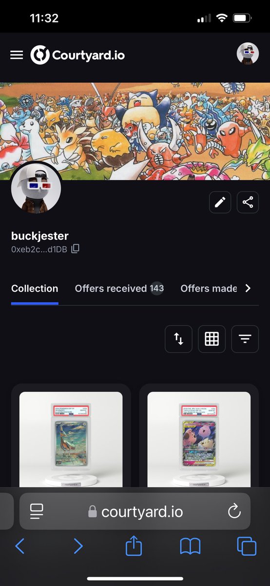 Loving my <a href="/akidcalledbeast/">a KID called BEAST</a> pfp and my <a href="/Pokemon/">Pokémon</a> banner, on my <a href="/Courtyard_io/">Courtyard.io</a> account.