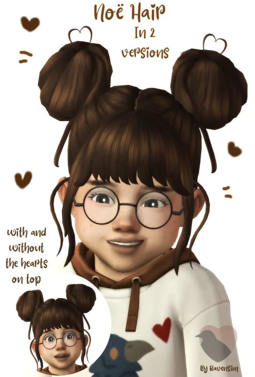 Le CC de la semaine c'est cette coiffure pour bambins toute mignonne créée par RavenSim 🤩 Des chignons pour tout le monde !

amazsims.fr/noe-coiffure/

#sims #sims4 #sims4cc #sims4ccfinds