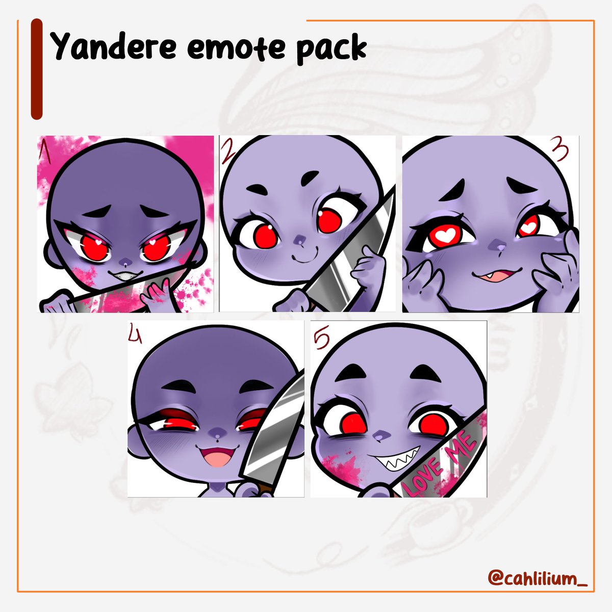 I was thinking of raffling off this pack of emotes, with 5 winners, one for each emote 
what do you think? would you like this raffle?

remembering that the pack is also available on vgen
and I dont aply any taxes for streaming use on emotes.