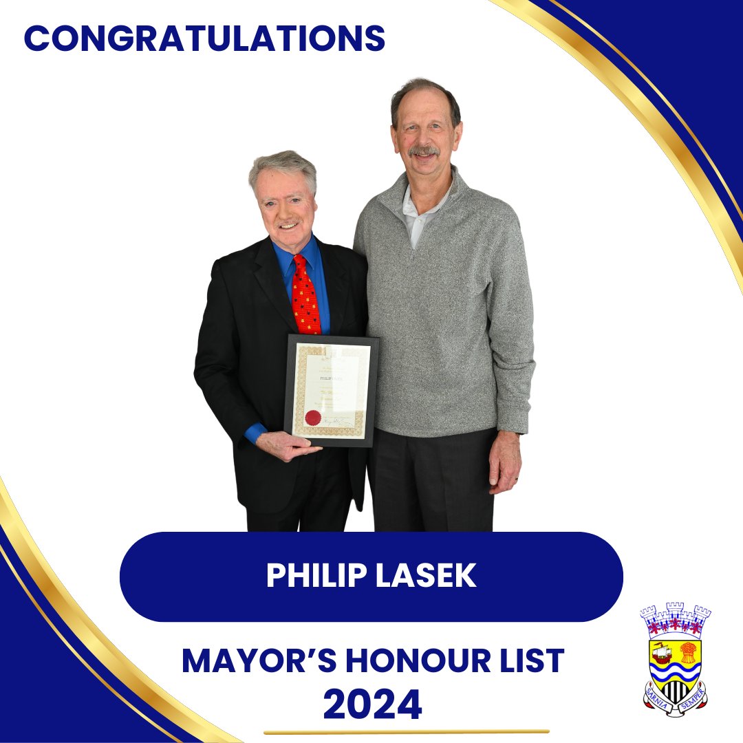 mayorofsarnia's tweet photo. Spirit of Sarnia: Mayor's Honour List Recipients (4) https://t.co/nnQDChwqkZ